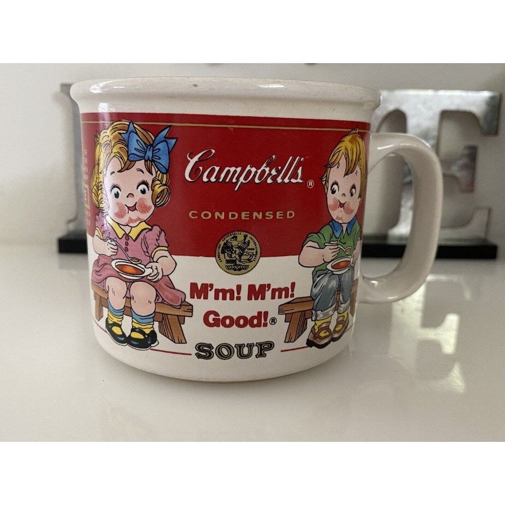 Campbells Red Soup Mug 1993‎ M'm M'm Good Campbell's Kid By Westwood Vintage EUC